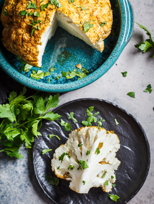 Air Fryer Parmesan and Dijonnaise-Crusted Whole Cauliflower Thumbnail