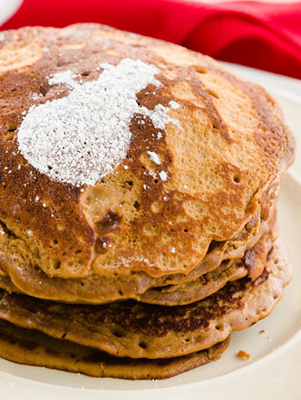Gingerbread Cupcake Batter Pancakes