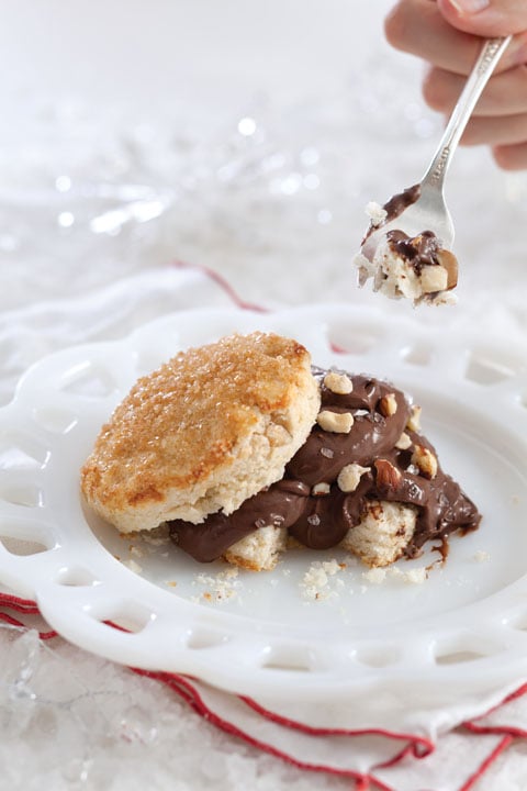 Salted Chocolate Pudding and Hazelnut Shortcakes Recipe