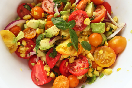Corn, Avocado, and Tomato Salad Recipe