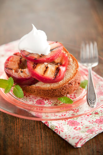 Cream Cheese Pound Cake With Grilled Plums Recipe