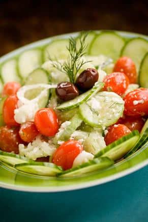 Creamy Greek Cucumber Salad Recipe