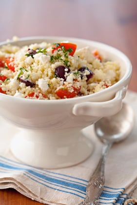 Couscous Salad with Feta, Tomato, and Olives Recipe