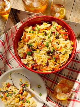 Grilled Red Pepper and Bow-tie Pasta Salad Recipe