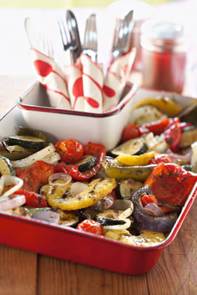 Mixed Grilled Veggies in a Basket Recipe