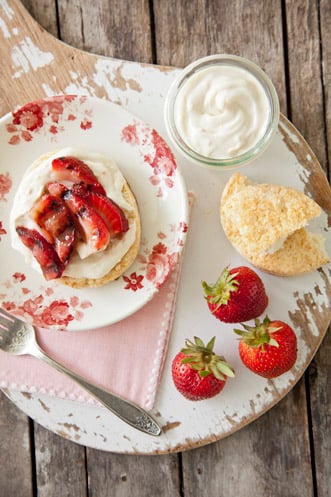 Grilled Strawberries with Orange Cream Recipe