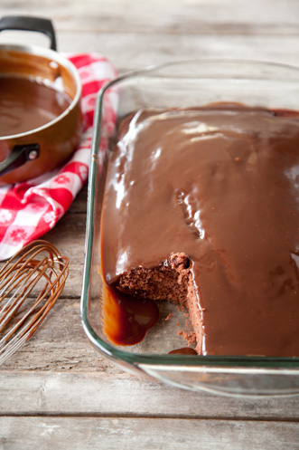 Savannah Chocolate Cake with Hot Fudge Sauce Recipe